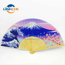 Chinese feature folk art bamboo fabric hand fan for event